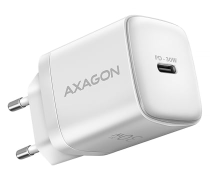 Ładowarka do smartfonów Axagon ACU-PD30W, Sil 30W, 1x USB-C, PD3.0/PPS/QC4+/SFC/AFC/Apple